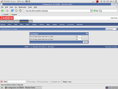ZABBIXにログイン