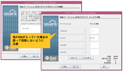 fdiskパーティションのカスタマイズ