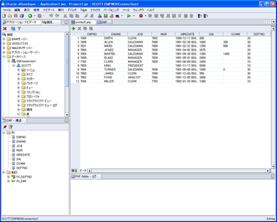 Oracle JDeveloperの画面例