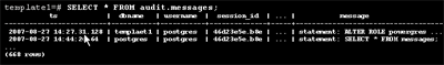 messagesテーブルを検索した結果の一例(注2)