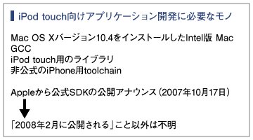 iPod touchの開発環境まとめ