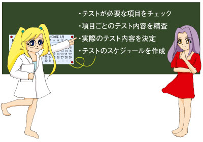 図2：テストフェーズに必要なポイントをチェック