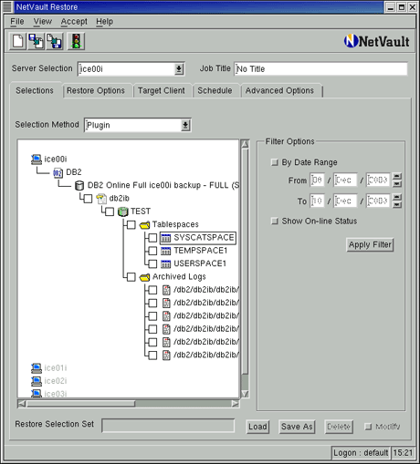 DB2 ICEリストアの例