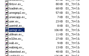 usrmgr.exeの解凍先