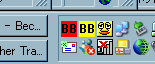 追加されたBBtrayアイコン