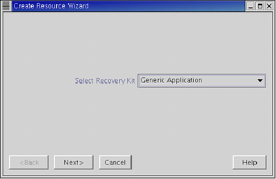 Generic Applicationの選択