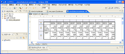 サブレポートの作成
