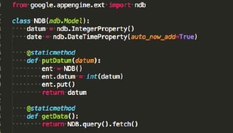 Datastore API(NDB)でput、getを定義