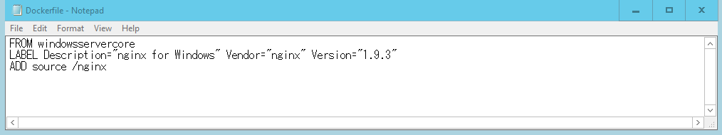nginxをインストールするDockerfileの例