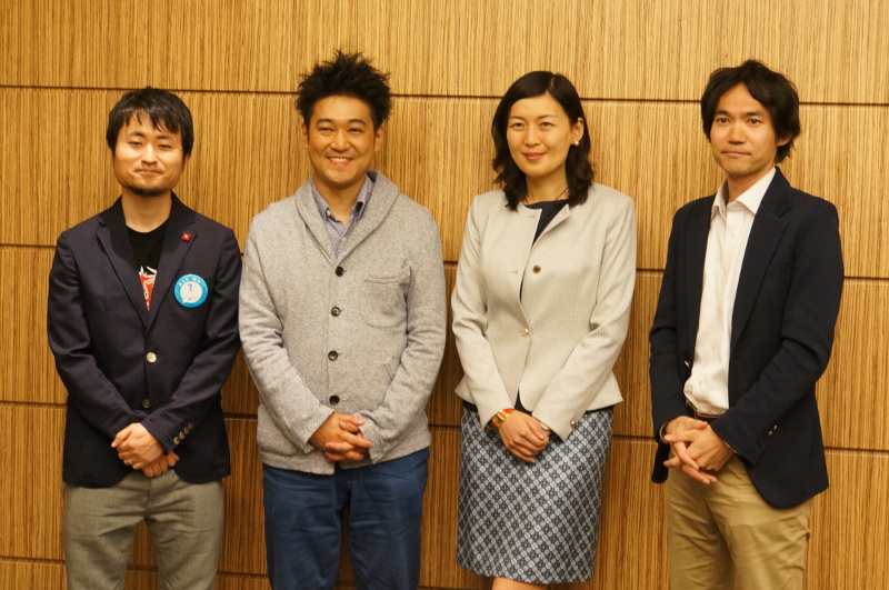 左から、松村優大氏(株式会社オルターブース)、矢ヶ崎哲宏氏(株式会社イノベーション)、Julia Liuson氏、星川高志氏(株式会社クラウドキャスト)