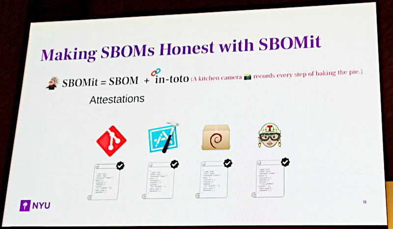 Justin Cappos氏がSBOMitを解説。「SBOMit = SBOM + in-toto」が命名の由来